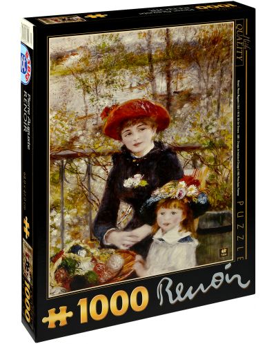 Puzzle D-Toys de 1000 piese – Doua surori (La terasa), Pierre Renoir - 1