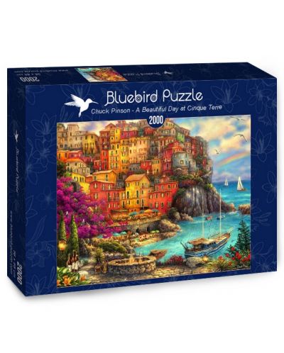 Puzzle Bluebird de 2000 piese - O zi frumoasa in Cinque Terry - 1
