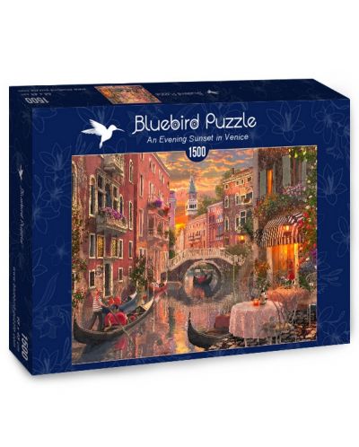 Puzzle Bluebird de 1500 piese - Apusul in Venetia - 1
