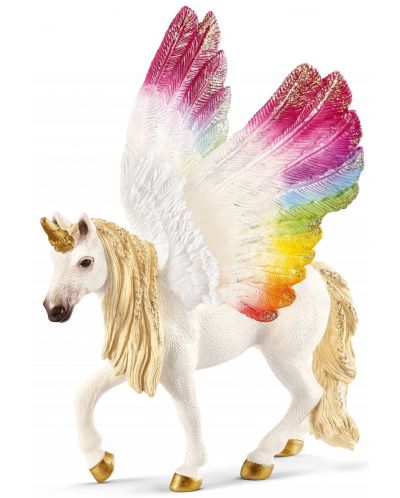Figurina Schleich Bayala - Unicorn cu aripi de culoarea curcubeului - 1