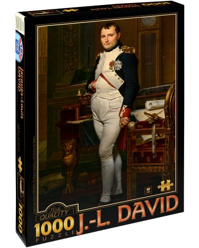 Puzzle D-Toys de 1000 piese - Imparatul Napoleon in biroul sau in Tuileries, Jacques-Louis David - 1