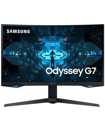 Monitor gaming Samsung - LC27G75TQ, 27", Curved, QLED, 240 Hz, 1ms, FreeSync, negru - 1