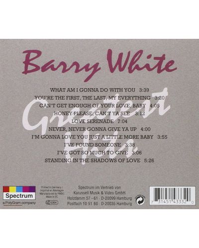 Barry White - Greatest Hits (CD) - 2