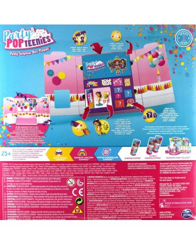 Set Spin Master Party Popteenies - Cutie party cu surprize, sortiment - 8