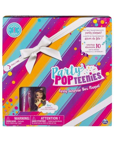 Set Spin Master Party Popteenies - Cutie party cu surprize, sortiment - 6