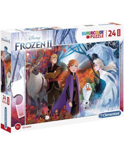 Puzzle Clementoni de 24 piese maxi - SuperColor Maxi Disney Frozen 2 - 1