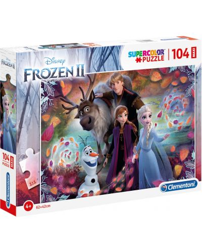 Puzzle Clementoni de 104 maxi piese - SuperColor Maxi Disney Frozen 2 - 1