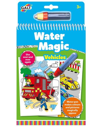 Carte magica de colorat cu apa Galt - Vehicule - 1
