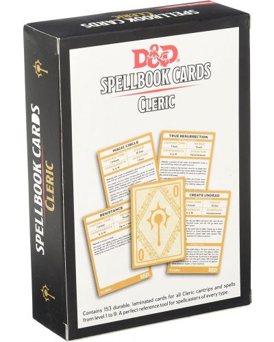 Completare pentru jocul de rol Dungeons & Dragons - Spellbook Cards: Cleric - 2
