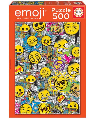 Puzzle Educa din 200 de piese - Graffiti Emoji - 1