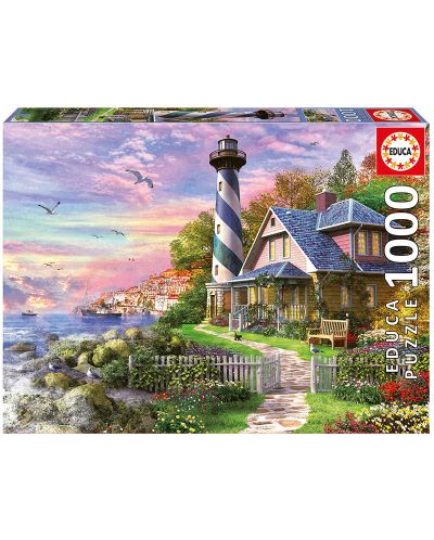Puzzle Educa de 1000 piese - Lighthouse at Rock Bay - 1