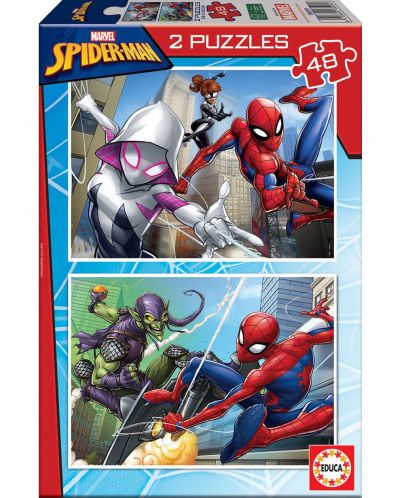 Puzzle Educa din 2 x 48 piese - Spiderman - 1