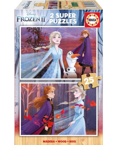 Puzzle Educa din 2 x 25 piese - Frozen 2 - 1