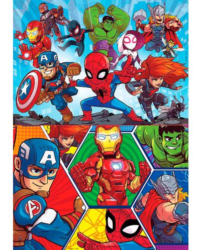 Puzzle Educa din 2 x 20 piese - Super Hero Adventures - 2