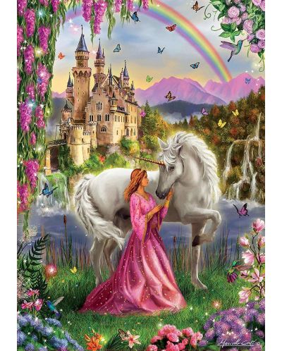 Puzzle Educa de 500 piese - Fairy and Unicorn - 2