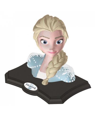 Puzzle-sculptura 3D Educa de 160 piese - 3D Sculpture Puzzle Frozen 2, Elsa cu acuarele si pensula - 2