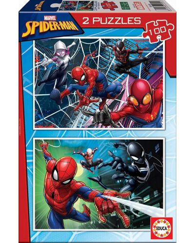 Puzzle Educa din 2 x 100 piese - Spider-man - 1