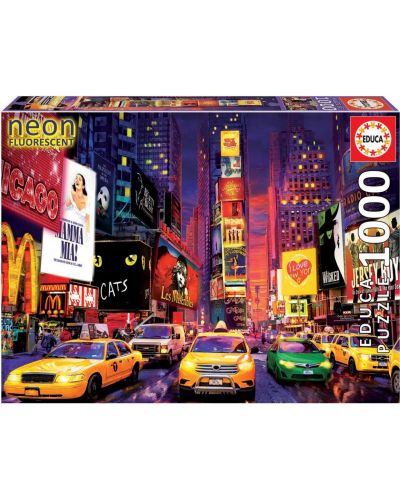 Puzzle Educa neon de 1000 de piese - Times Square, New York - 1