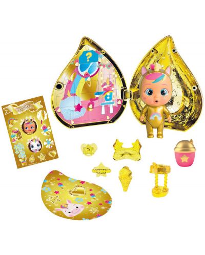 Mini papusa plangacioasa cu lacrimi IMC Toys Cry Babies Magic Tears - Golden, sortiment - 1