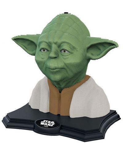 Puzzle-sculptura 3D Educa 160 piese - 3D Sculpture Puzzle Yoda, cu acuarele si pensula - 3