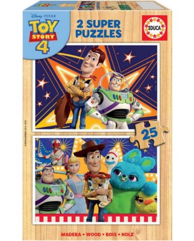 Puzzle Educa din 2 x 25 piese - Toy Story 4 - 1