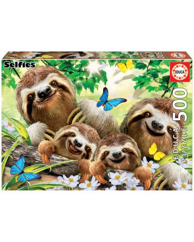 Puzzle Educa de 500 piese - Family of Sloths  - 1