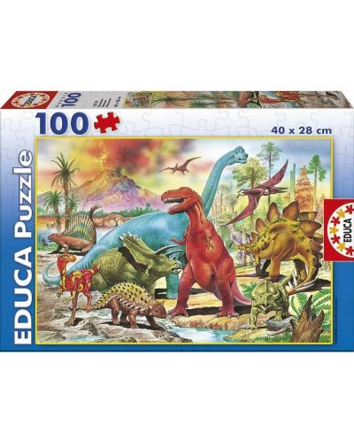 Puzzle Educa de 100 piese - Dinosaurs - 1