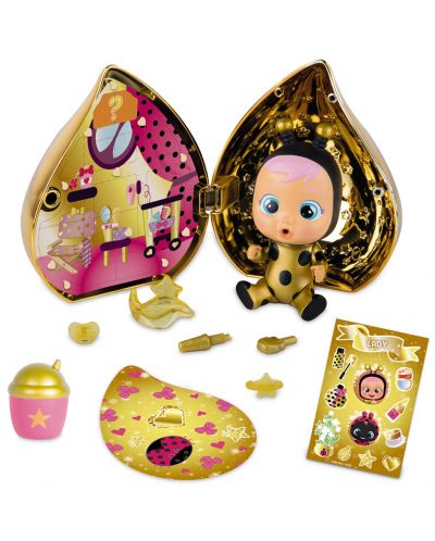 Mini papusa plangacioasa cu lacrimi IMC Toys Cry Babies Magic Tears - Golden, sortiment - 2