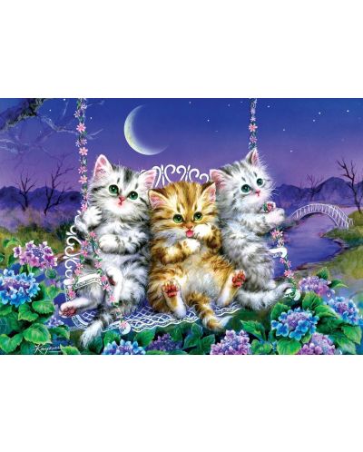 Puzzle Art Puzzle de 500 piese - Moonlight Swing Kittens - 2
