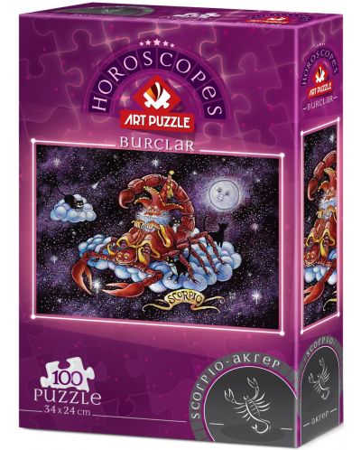 Puzzle Art Puzzle de 100 de piese - Semnul zodiacal Scorpion - 1