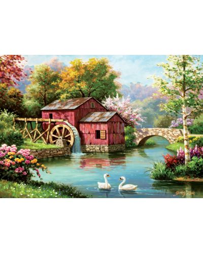Puzzle Art Puzzle de 1000 de piese - Vechea moara rosie - 2