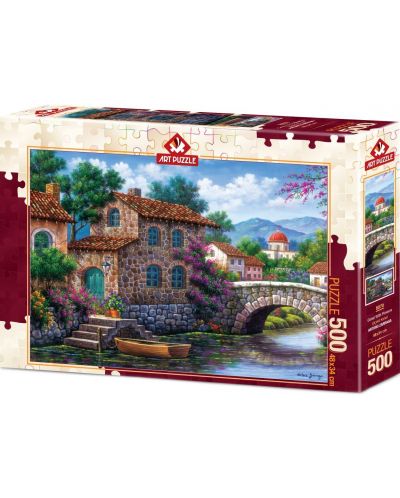 Puzzle Art Puzzle de 500 piese - Canal With Flowers - 1