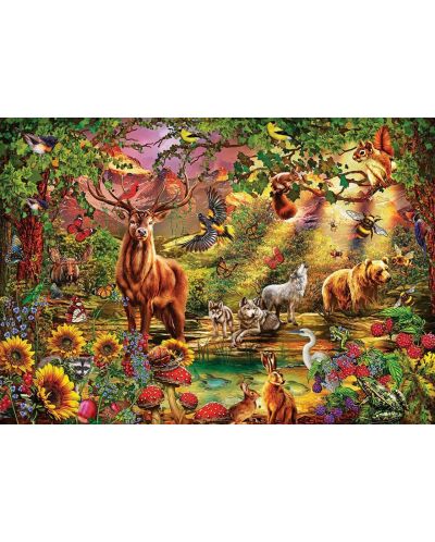 Puzzle Jumbo de 2000 piese - Magic Forest at Sunset - 2