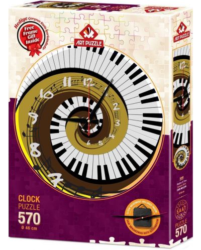 Puzzle-ceas  Art Puzzle de 570 piese - Clock Rhythm Of Time - 1