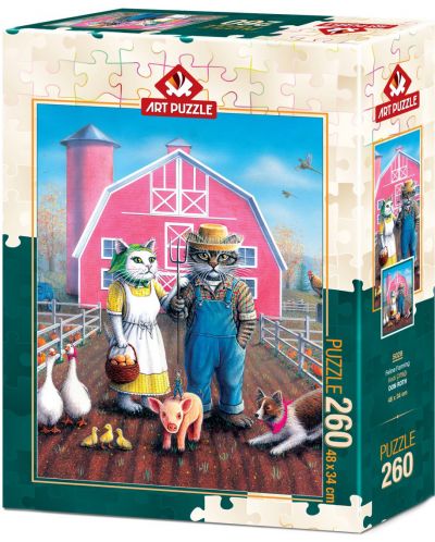 Puzzle Art Puzzle de 260 piese - Cat Farm - 1