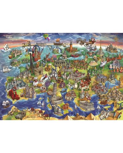 Puzzle Anatolian de 1500 piese - Harta Europei - 2