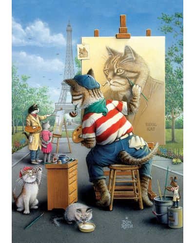Puzzle Art Puzzle de 500 piese - The Painter Cat, Don Roth - 2