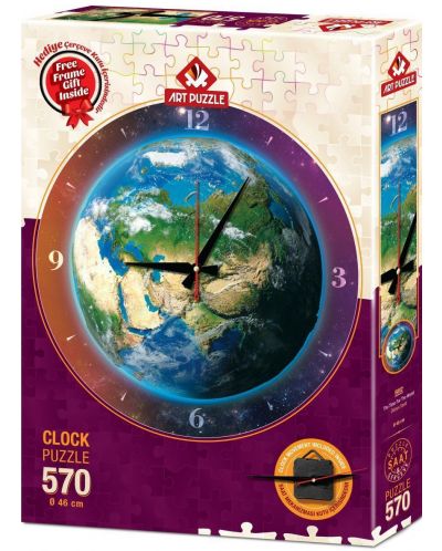 Puzzle-ceas Art Puzzle de 570 piese - Clock The Time For The World - 1