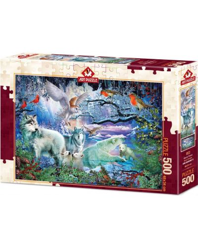 Puzzle Art Puzzle de 500 piese - Glacier Forest - 1