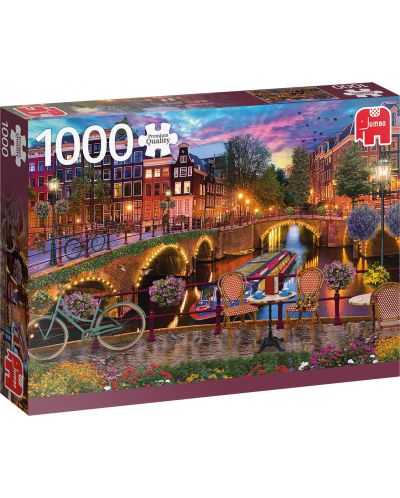 Puzzle Jumbo de 1000 piese - Amsterdam Canals - 1
