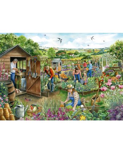 Puzzle Jumbo de 1000 piese - Down at the Allotment - 2