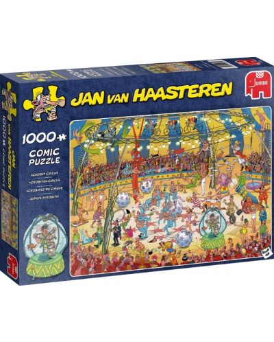 Puzzle Jumbo de 1000 piese - Acrobati la circ, Jan Van Haasteren - 1