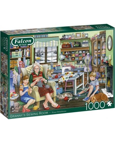 Puzzle Jumbo de 1000 piese - Atelierul de croitorie al bunicii, Fiona Osbaldstone - 1