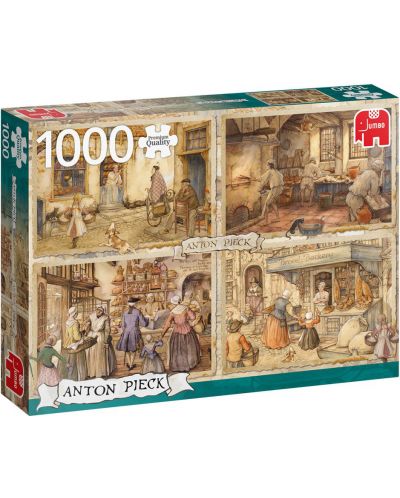 Puzzle Jumbo de 1000 piese - Bakers from the 19th century Anton Pieck - 1