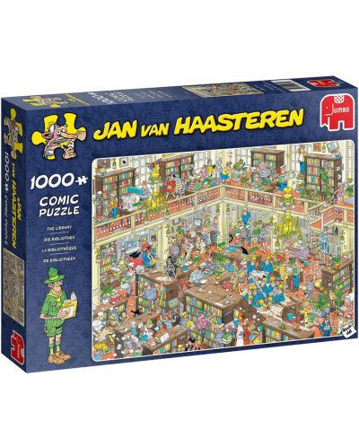 Puzzle Jumbo de 1000 piese - Biblioteca, Jan van Haasteren - 1