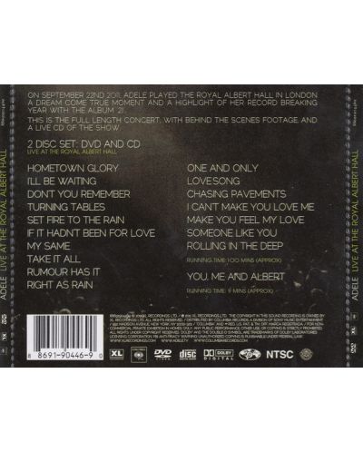 Adele - Live at the Royal Albert Hall (CD + DVD) - 2