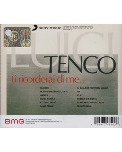 Luigi Tenco - Ti Ricorderai di Me - (CD) - 2