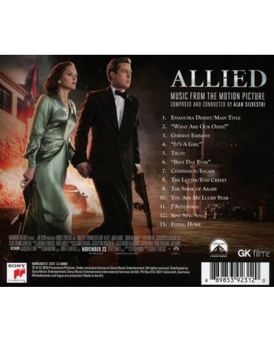 Alan Silvestri - Allied (Music from the Motion Picture) (CD) - 2