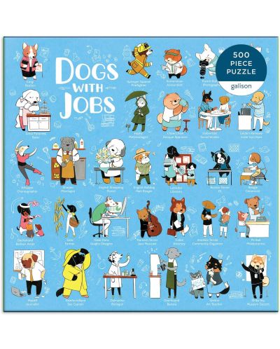 Puzzle Galison de 500 piese - Dogs With Jobs - 2