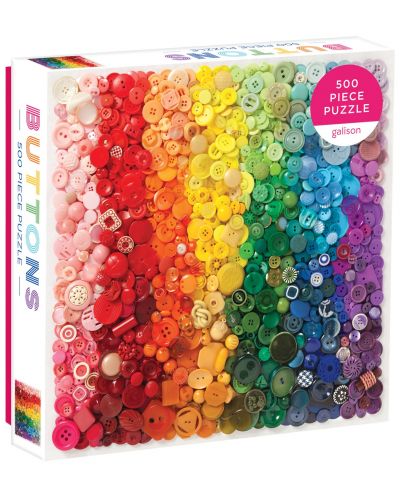 Puzzle Galison de 500 piese - Nasturi in culorile curcubeului - 1